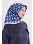 Saks Petek Baskılı Twill Ipek Eşarp 1