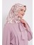 Pudra Leopar Desen Twill İpek Eşarp 2