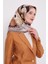 A.kahve Menekşe Desen Twill Ipek Eşarp 2