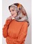 Acı Kahve Ebruli Desen Twill Ipek Eşarp 2