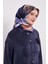 Indigo Karışık Desen Twill Ipek Eşarp 1