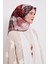 Bordo Karışık Desen Twill Ipek Eşarp 1