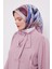 Pembe Menekşe Desen Twill Ipek Eşarp 2