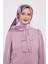 Pembe Menekşe Desen Twill Ipek Eşarp 3