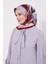 Bordo Menekşe Desen Twill Ipek Eşarp 1