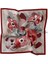Bordo Menekşe Desen Twill Ipek Eşarp 4