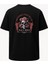Oversize Death And Rebirth Kurukafa Gül Baskılı Unisex Tişört 1