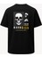 Oversize Darkness Kurukafa Baskılı Unisex Tişört Siyah 1