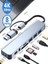 8in2 Alüminyum 4xusb 1xtype-C 3.5mm Jak Tf/sd USB Hub Çoklayıcı Telefon Macbook Çevirici 5