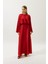 Adele Saten Abiye Elbise Kırmızı 1