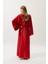 Adele Saten Abiye Elbise Kırmızı 4