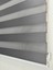 Binbirperde Gri Pileli Zebra Stor Perde Ev/ofis Perdesi Aluminyum Sistem 2