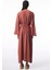 Kiremit Rengi Olivia Crinckle Uzun Kol Oversize Kimono 2