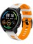 Huawei Için 22MM Silikon Kayış Gt Gt 42MM / 46MM Koyu Mavi+Turuncu (Yurt Dışından) 4