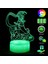 3D Anime Gece Lambası LED Illüzyon Lambası ve 16 Renkli Renkli-D (Yurt Dışından) 3