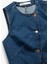 Yeni Sezon Pamuklu Kolsuz Düğmeli Kruvaze Yaka Denim Yelek 5