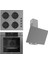 Steamart-Fryart-Sılentart Serisi Gri Set (CS208-FA + QEP64CPR +D079-SA ) - Emaye Izgara / Kademeli Musluk 1