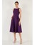 Bisiklet Yaka Regular Fit Cepli Pileli Midi Elbise Bayan Elbise 6051963 3