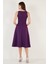 Bisiklet Yaka Regular Fit Cepli Pileli Midi Elbise Bayan Elbise 6051963 5