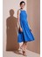 Bisiklet Yaka Regular Fit Cepli Pileli Midi Elbise Bayan Elbise 6051963 1