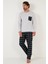 Pamuklu Regular Fit Kareli 2'li Paket Pijama Takımı Erkek Pijama Takımı 657200120S2 2