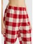 Kadın Kırmızı Mix Ekose Desenli Düğmeli Pijama Takımı 5