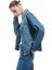 Yeni Sezon Klasik Yaka Pamuklu Fermuarlı Cep Detaylı Oversize Denim Ceket 1
