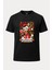 Klee Genshin Impact Baskılı Loose Fit Bisiklet Yaka Unisex Tişört Siyah 1