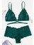 Kadın Yeşil Özel Şık Sütyen Külot Takımı 1