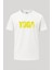 Yoga Yazılı Silüet Baskılı Loose Fit Bisiklet Yaka Unisex Tişört 1