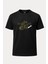 Sarı Motosiklet Baskılı Loose Fit Bisiklet Yaka Unisex Tişört Siyah 1