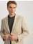 Yeni Sezon Düğmeli Cepli Viskon Karışımlı Pike Kumaş Mono Yaka Slim Fit Blazer Ceket 1