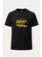 Oldschool Eski Amerikan Arabası Baskılı Loose Fit Bisiklet Yaka Unisex Tişört Siyah 1