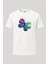 Motifli Renkli Kelebek Baskılı Loose Fit Bisiklet Yaka Unisex Tişört 1