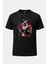 Eraser Head My Hero Acedemia Baskılı Loose Fit Bisiklet Yaka Unisex Tişört Siyah 1