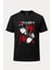 Death Note Kırmızı Baskılı Loose Fit Bisiklet Yaka Unisex Tişört Siyah 1