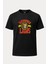 Sarı Kırmızı Aslan Baskılı Loose Fit Bisiklet Yaka Unisex Tişört 1