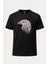 Motifli Kartal Baskılı Loose Fit Bisiklet Yaka Unisex Tişört 1