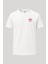 Pembe Kalpler Baskılı Loose Fit Bisiklet Yaka Unisex Tişört 1