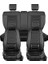 Skoda Karoq Uyumlu Lüx Deri Oto Koltuk Kılıfı Ön Arka Takım Kemer Serisi Siyah Beyaz 1