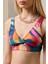 Bikini Üstü Kruvaze Model Toparlayıcı Pembe Desenli 1