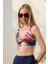 Bikini Üstü Kruvaze Model Toparlayıcı Pembe Desenli 3