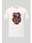 Anime Şeytan Baskılı Loose Fit Bisiklet Yaka Unisex Tişört 1