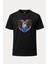 Kalp Kartalı Baskılı Loose Fit Bisiklet Yaka Unisex Tişört 1