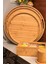 Yuvarlak Bambu Tepsi 3'lü Set, 30 cm, 35 cm ve 38 cm Çaplarında 3 Adet Bambu Tepsi, Tutamaçlı 3