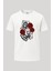 Gangsta Gotik Papaz Kız Iskambil Baskılı Loose Fit Bisiklet Yaka Unisex Tişört 1