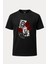 Gangsta Gotik Papaz Kız Iskambil Baskılı Loose Fit Bisiklet Yaka Unisex Tişört 1