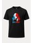 Shoto Todoroki My Hero Academia Baskılı Loose Fit Bisiklet Yaka Unisex Tişört Anime Manga Siyah 1