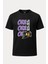 Ora Ora Jojo Bizarre Adventure Baskılı Loose Fit Bisiklet Yaka Unisex Tişört Anime Manga Siyah 1