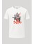 Metal Ultraman Baskılı Loose Fit Bisiklet Yaka Unisex Tişört 1